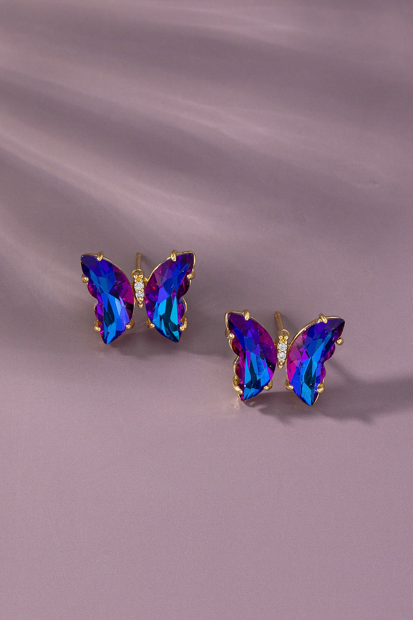 Borealis Butterfly Earrings - Purple
