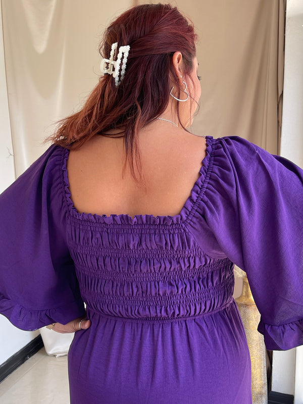 Always A Favorite Midi Dress - Purple