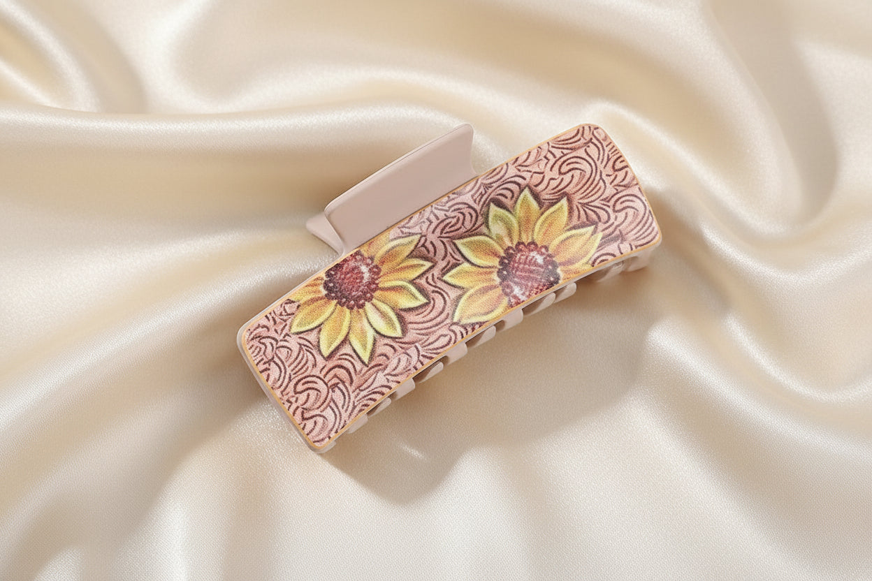 Western Sunflower Hair Claw Clip