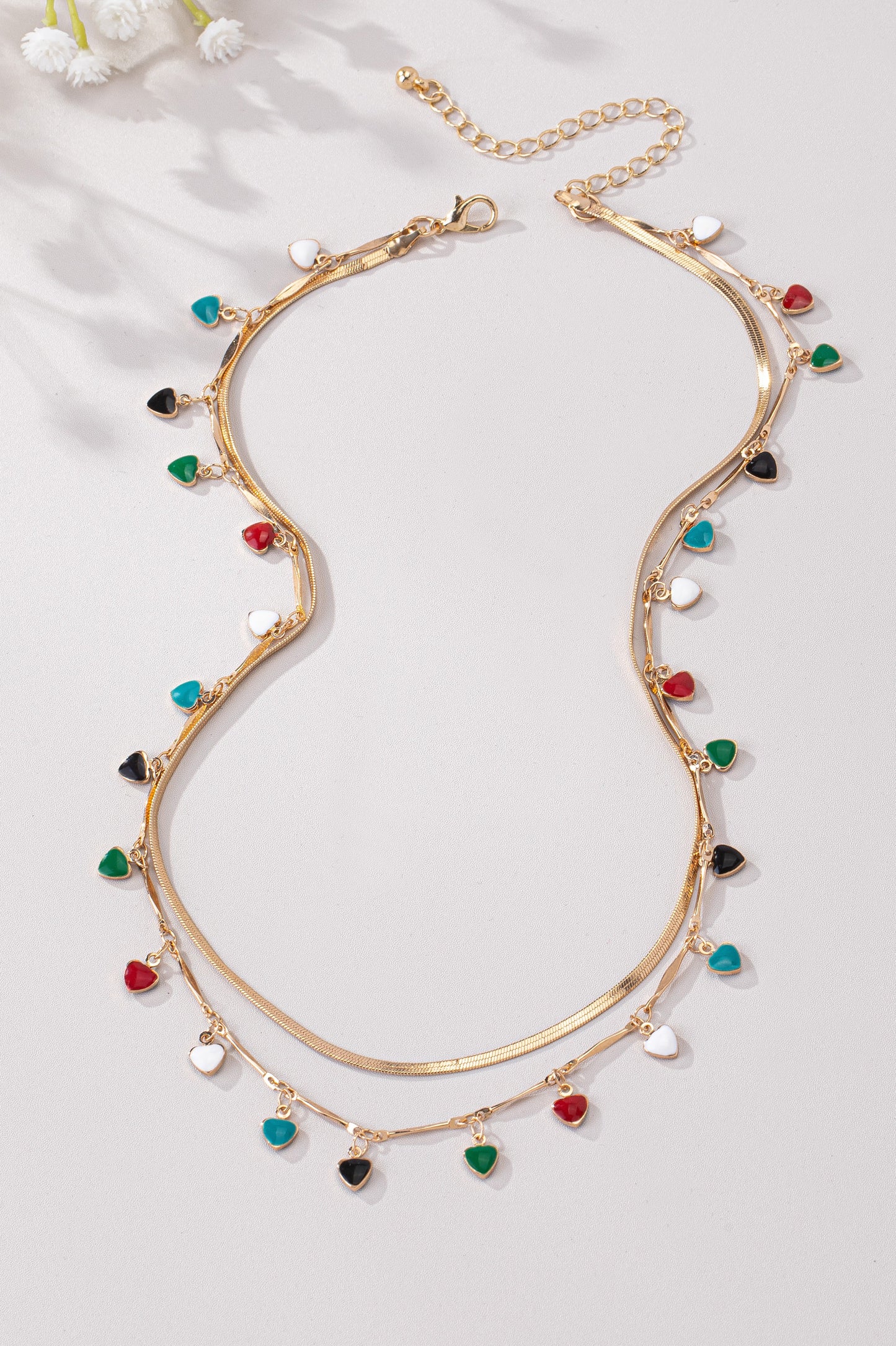 Heart Charm Layered Necklace