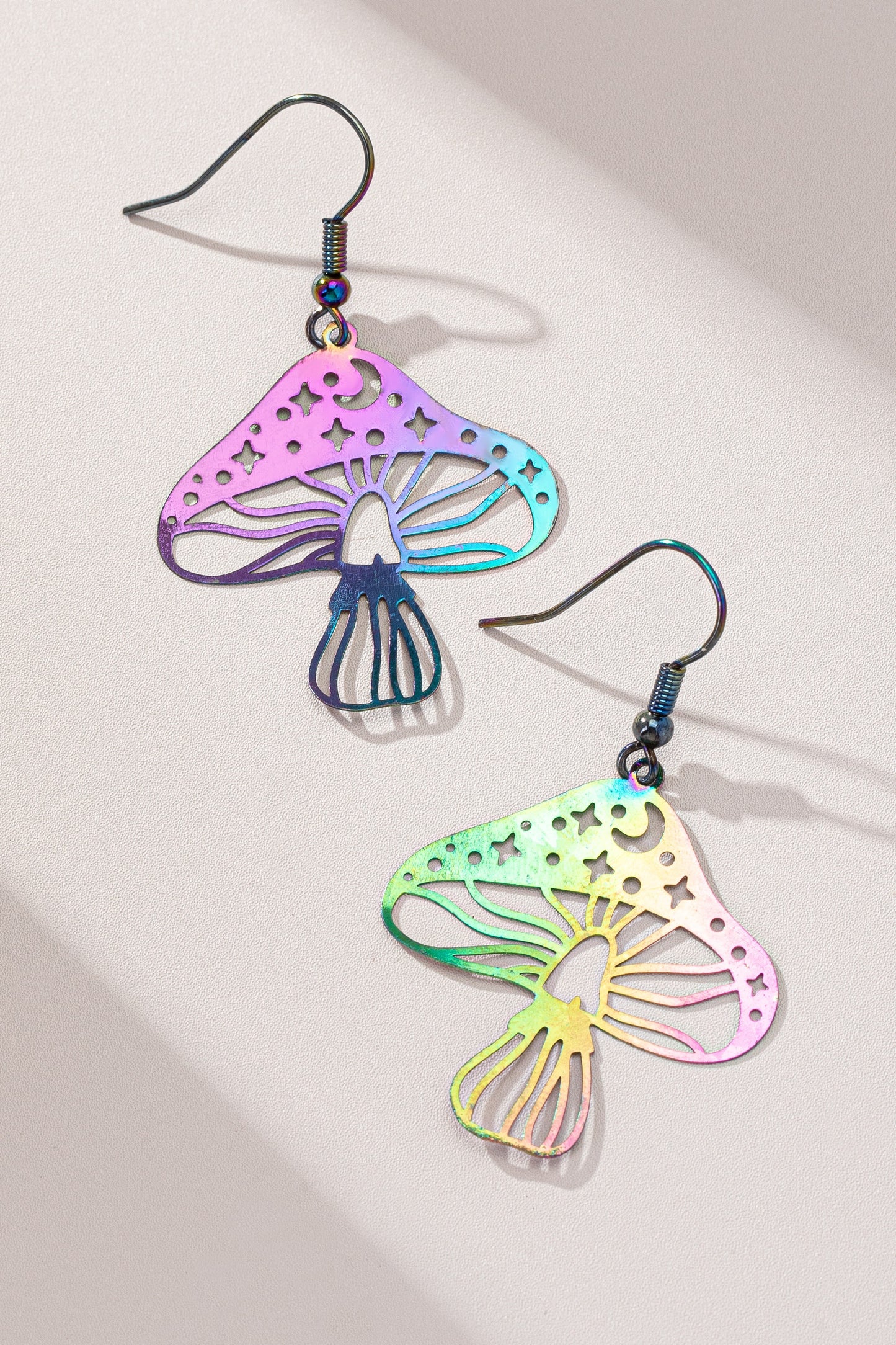 Iridescent Mushroom Earrings