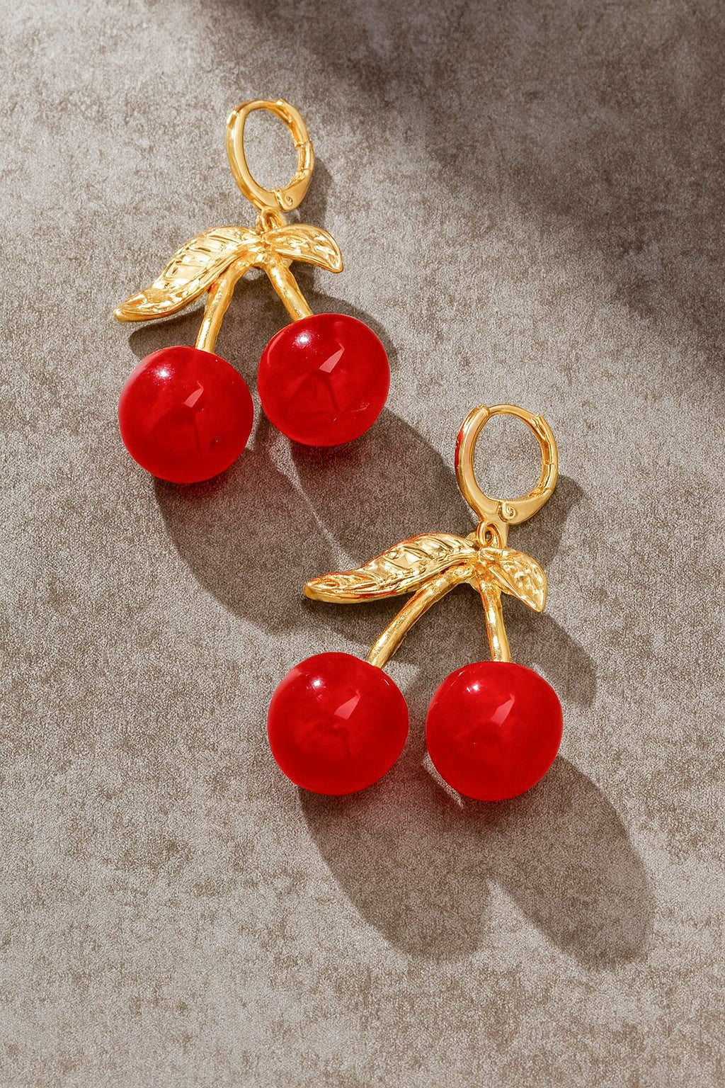 Red Cherry Drop Earrings