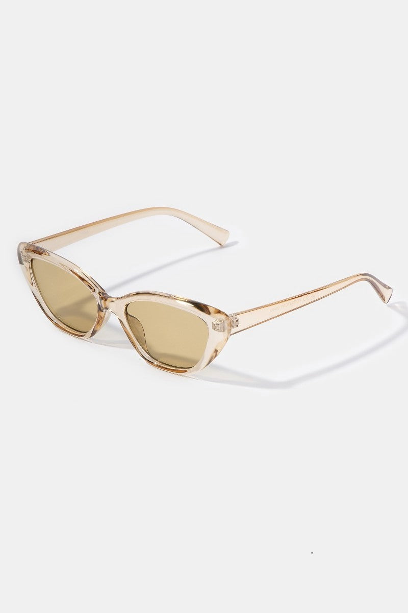 Cat Eye Sunglasses -Tan/Yellow