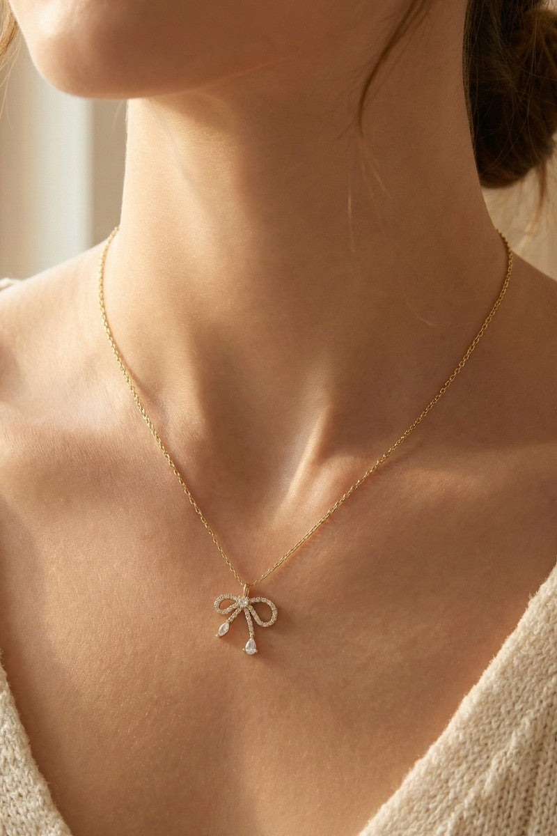 Ribbon Bow Necklace