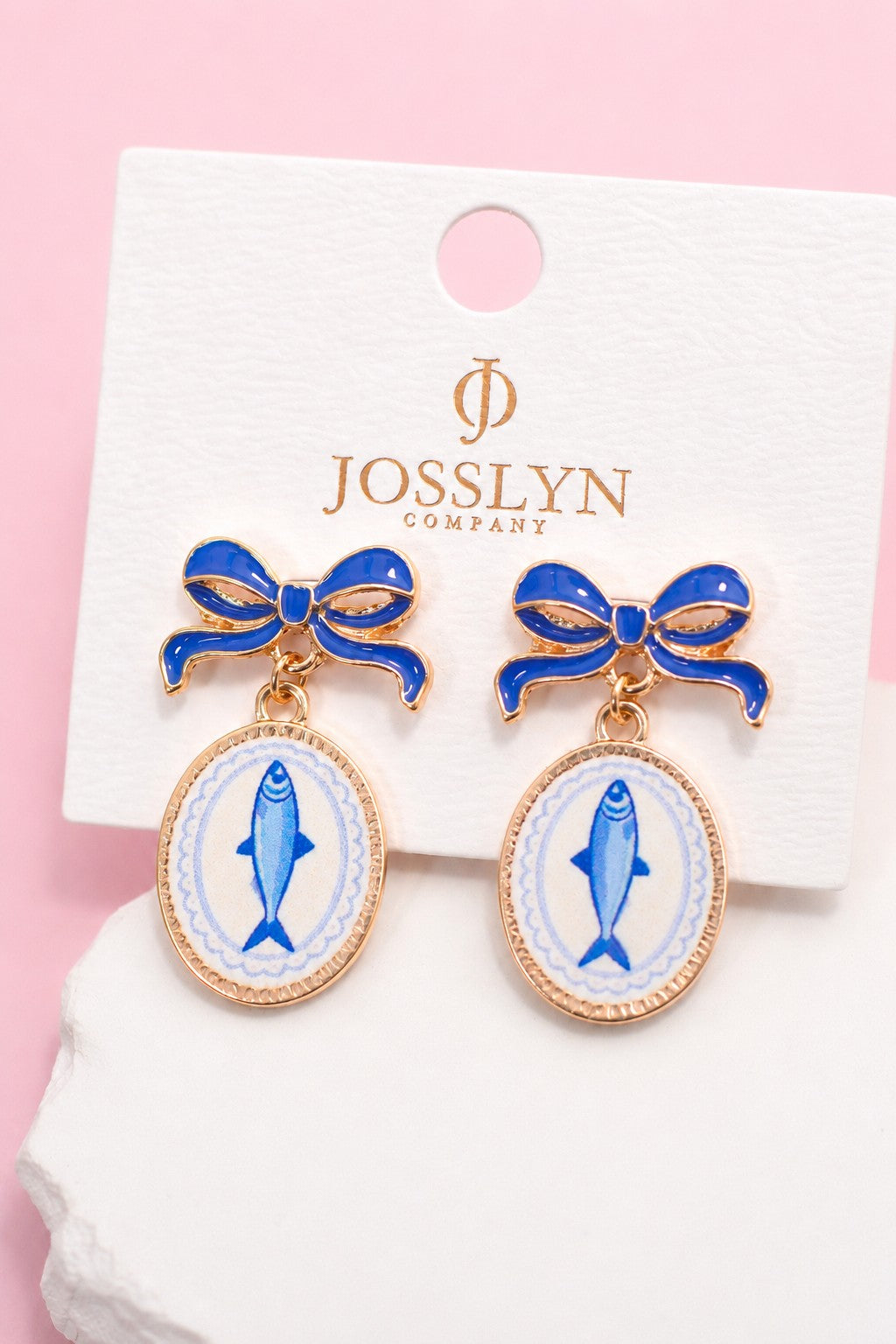 Fish Enamel Charm Earrings