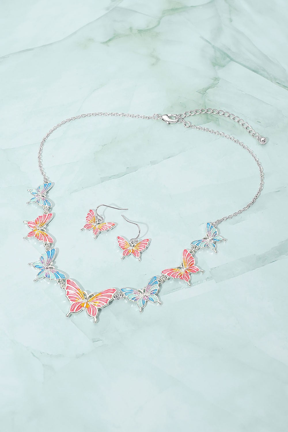 Butterfly Charm Link Necklace