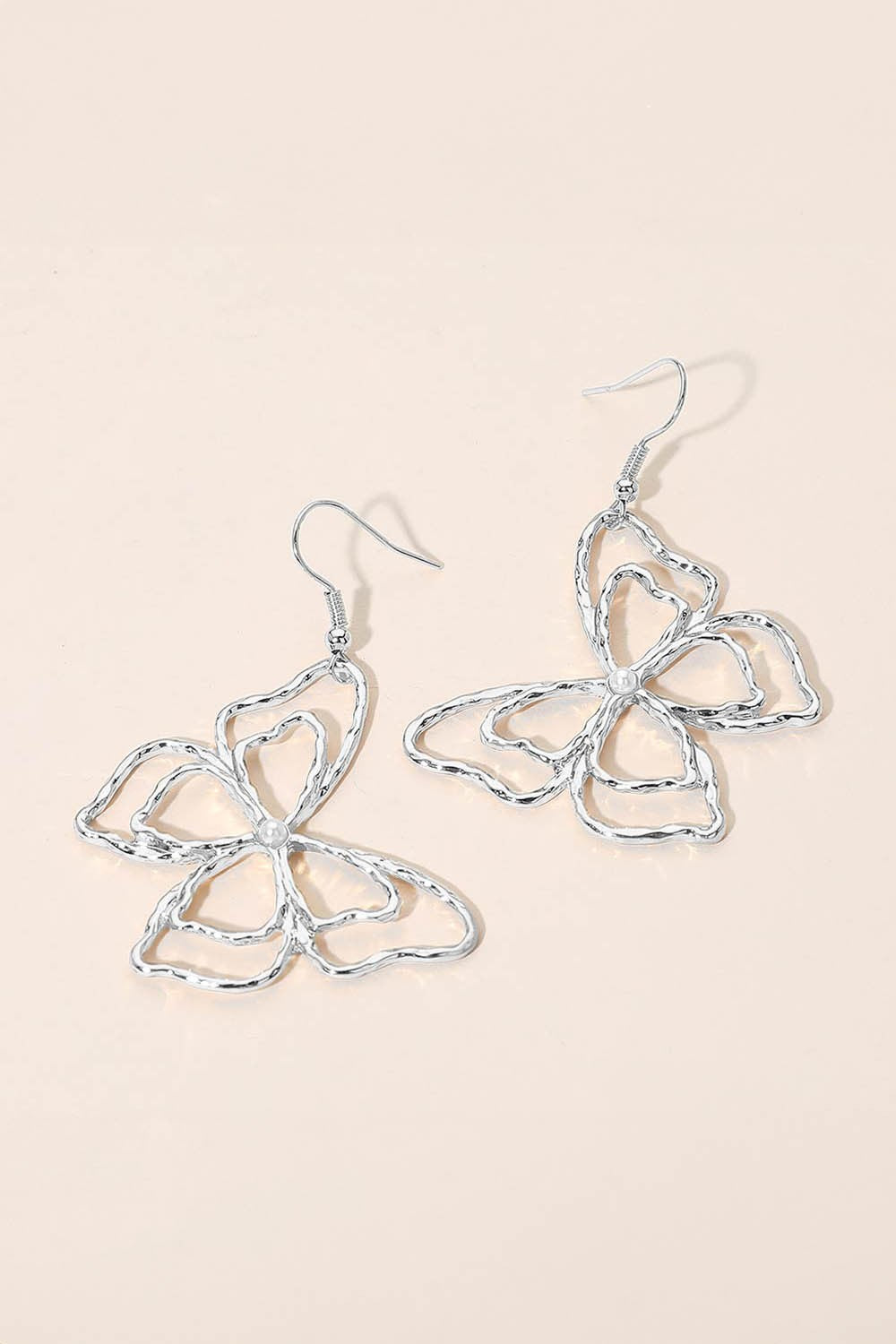 Butterfly Dangle Earrings - Silver