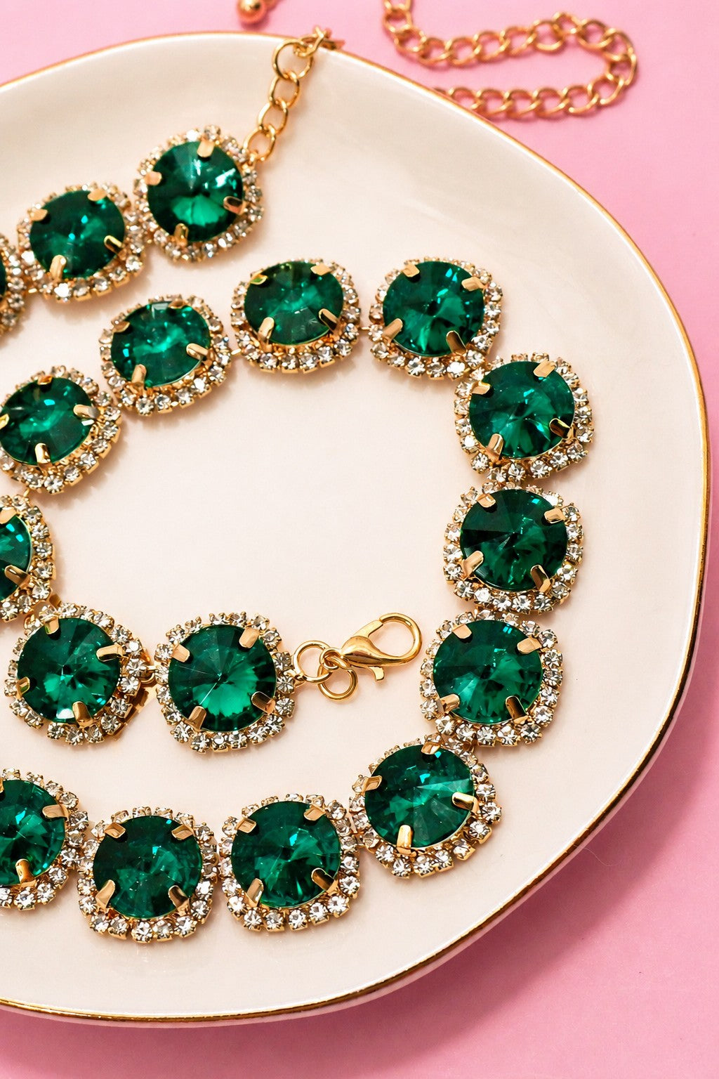 Gem Statement Necklace - Emerald