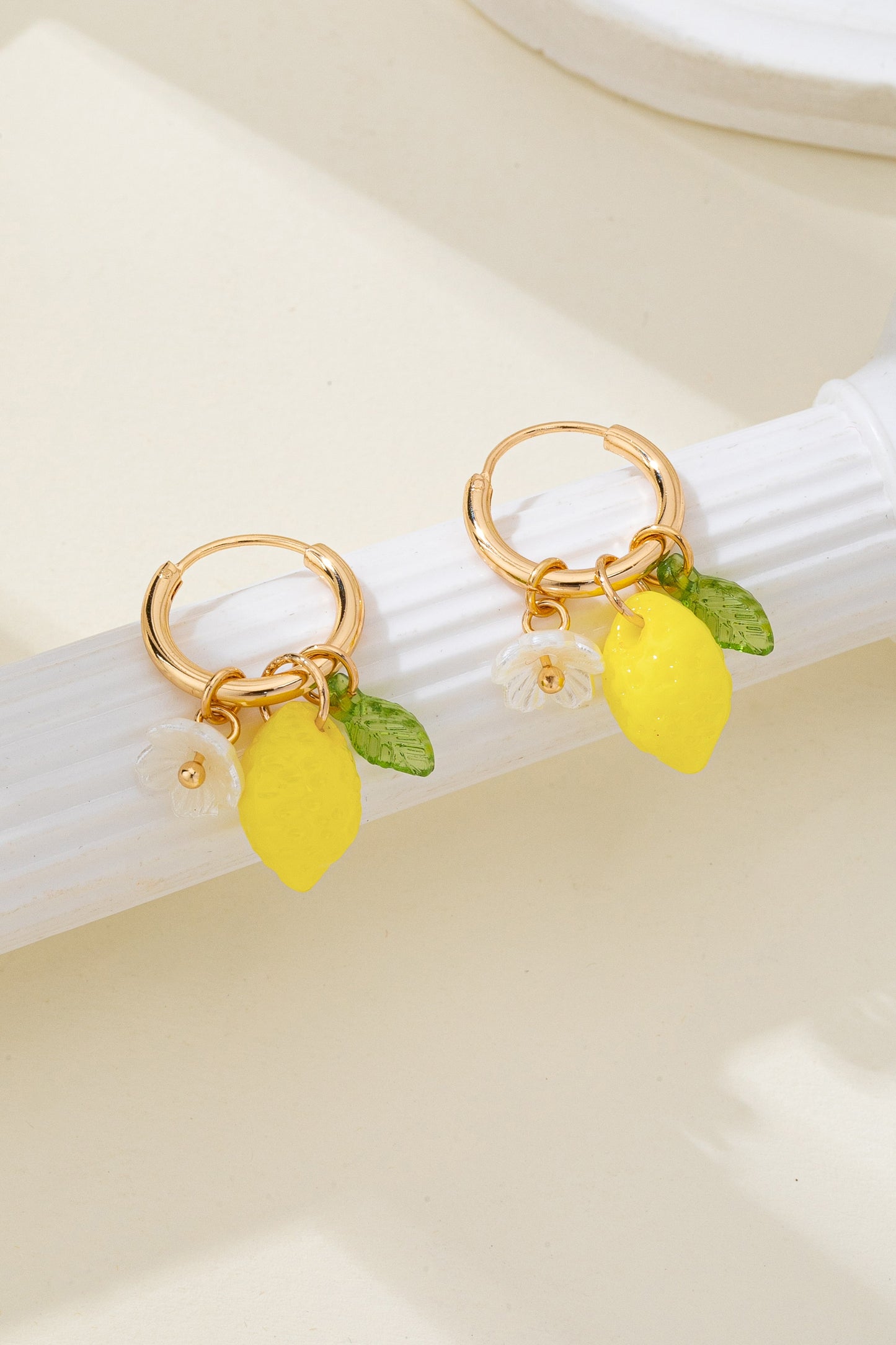 Lemon Leaf Daisy Earrings