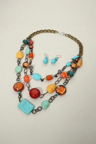 Vintage Beaded Statement Necklace
