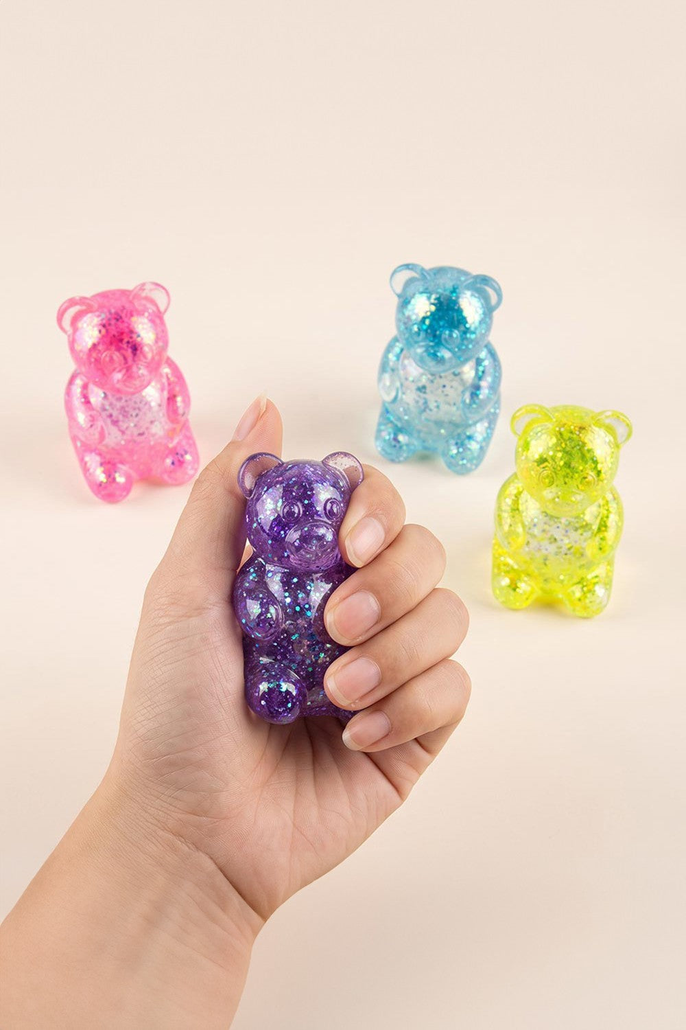 Glitter Gummy Bear Squishy (Randomized)