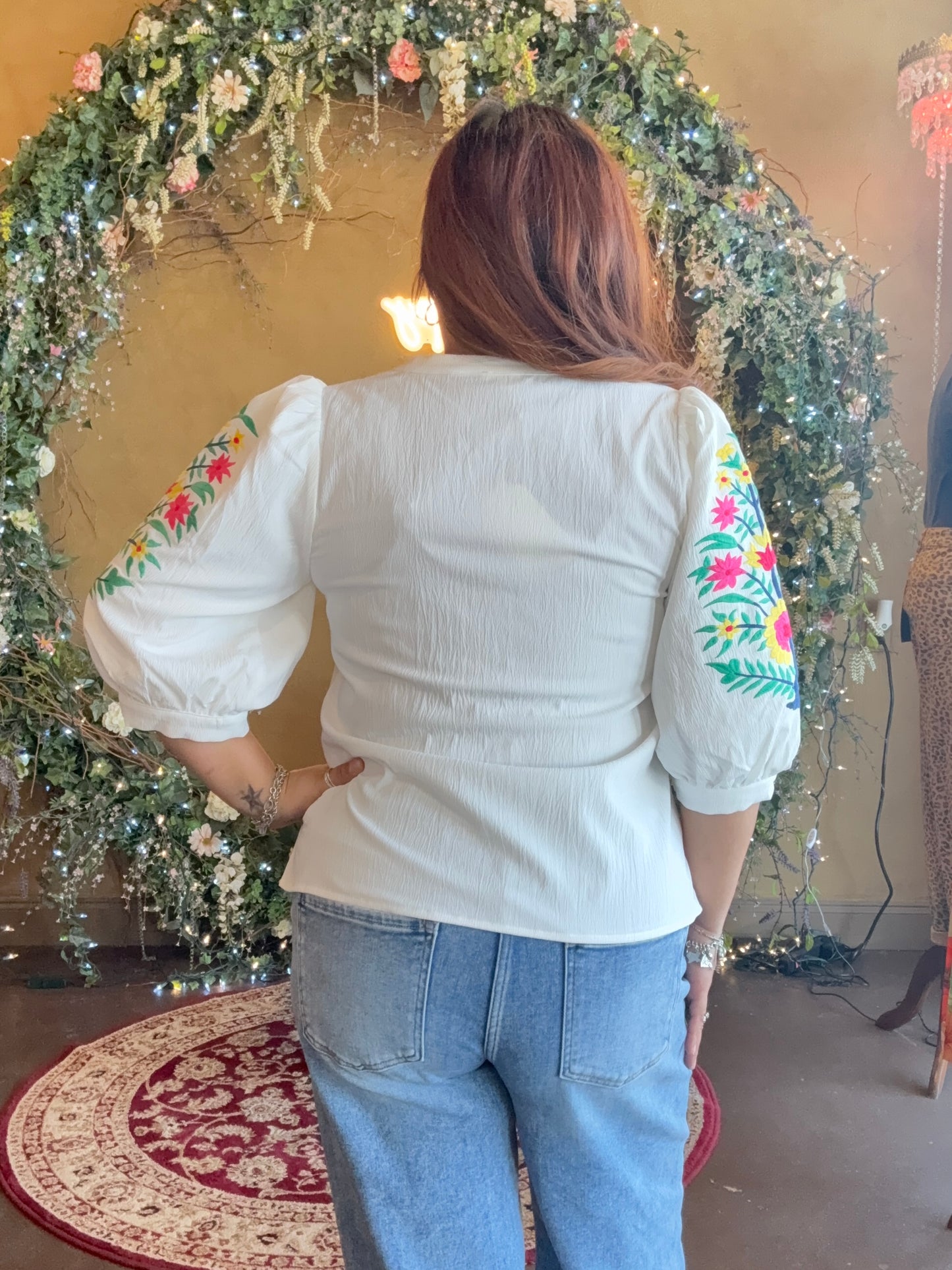 Subtle Embroidered Touch Blouse