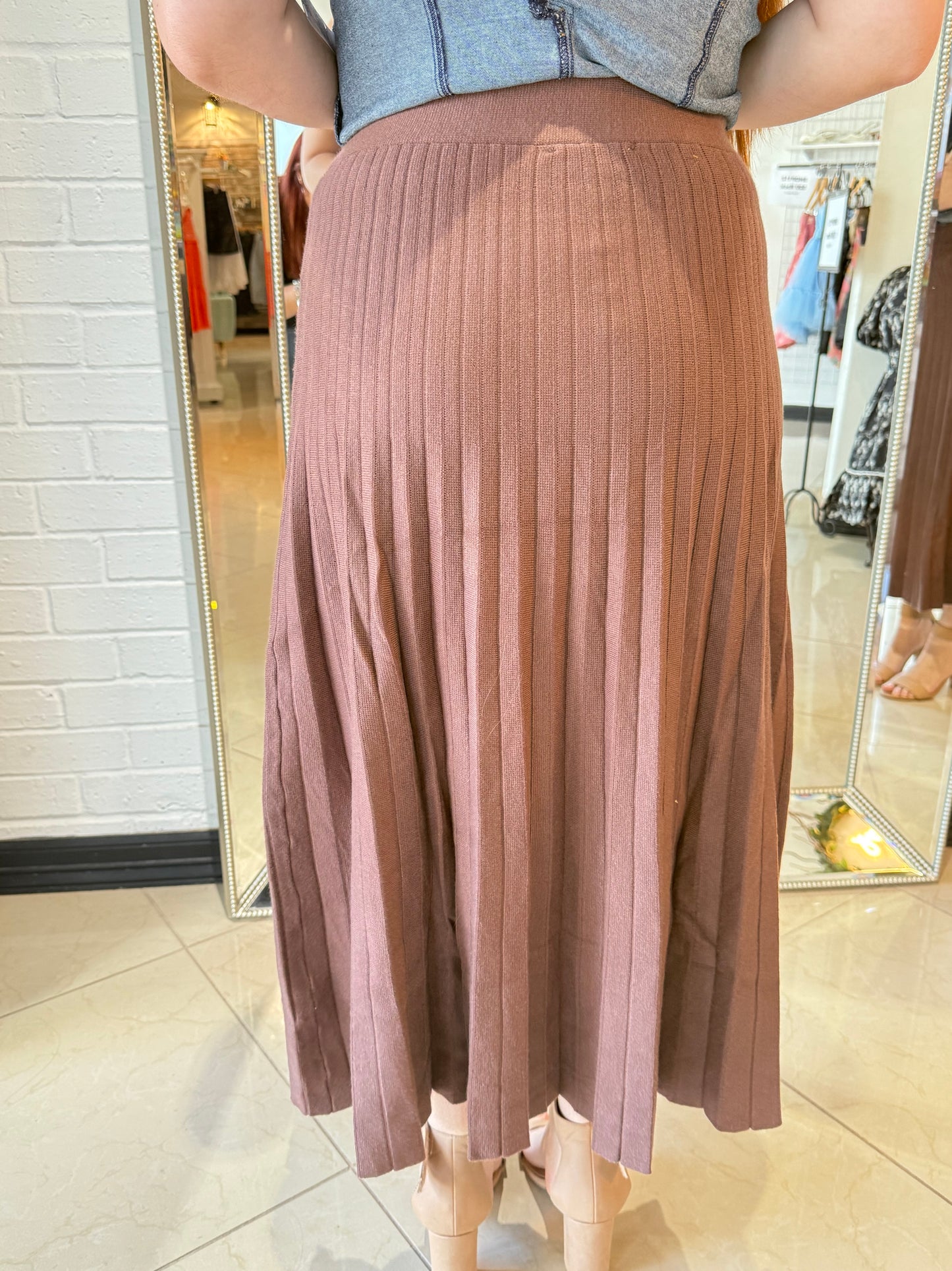 Sweet Chestnut Midi Skirt