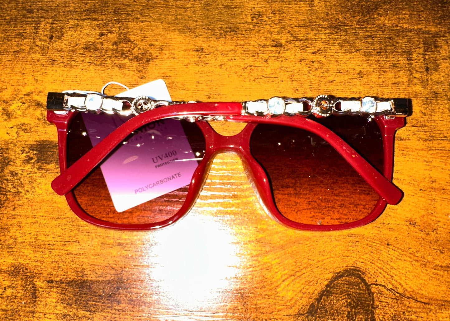 Modern Wayfarer Sunglasses - Wine