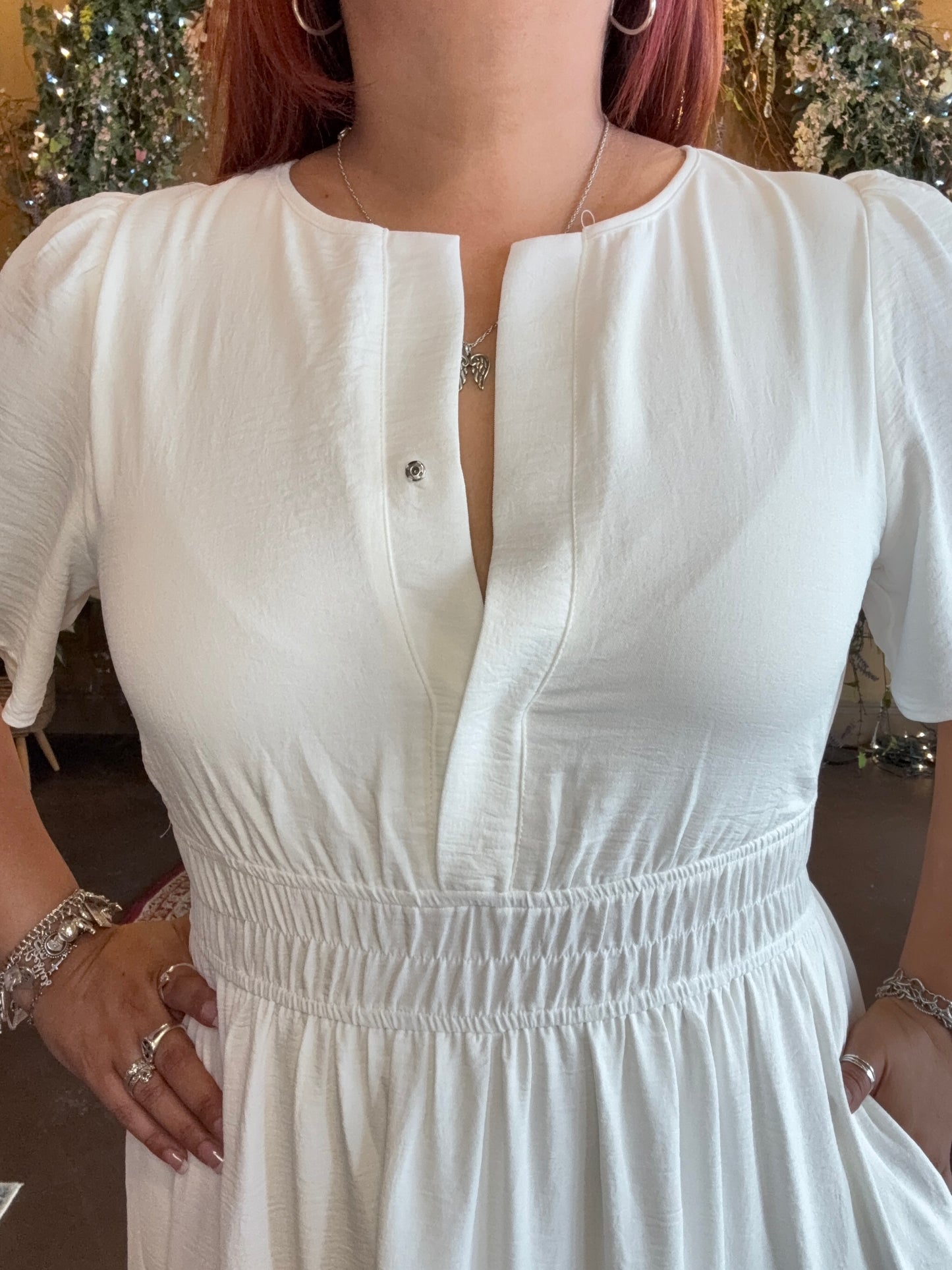 The Flowy Feeling Midi - White