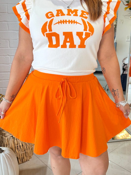 Cheers and Twirls Skort - Orange