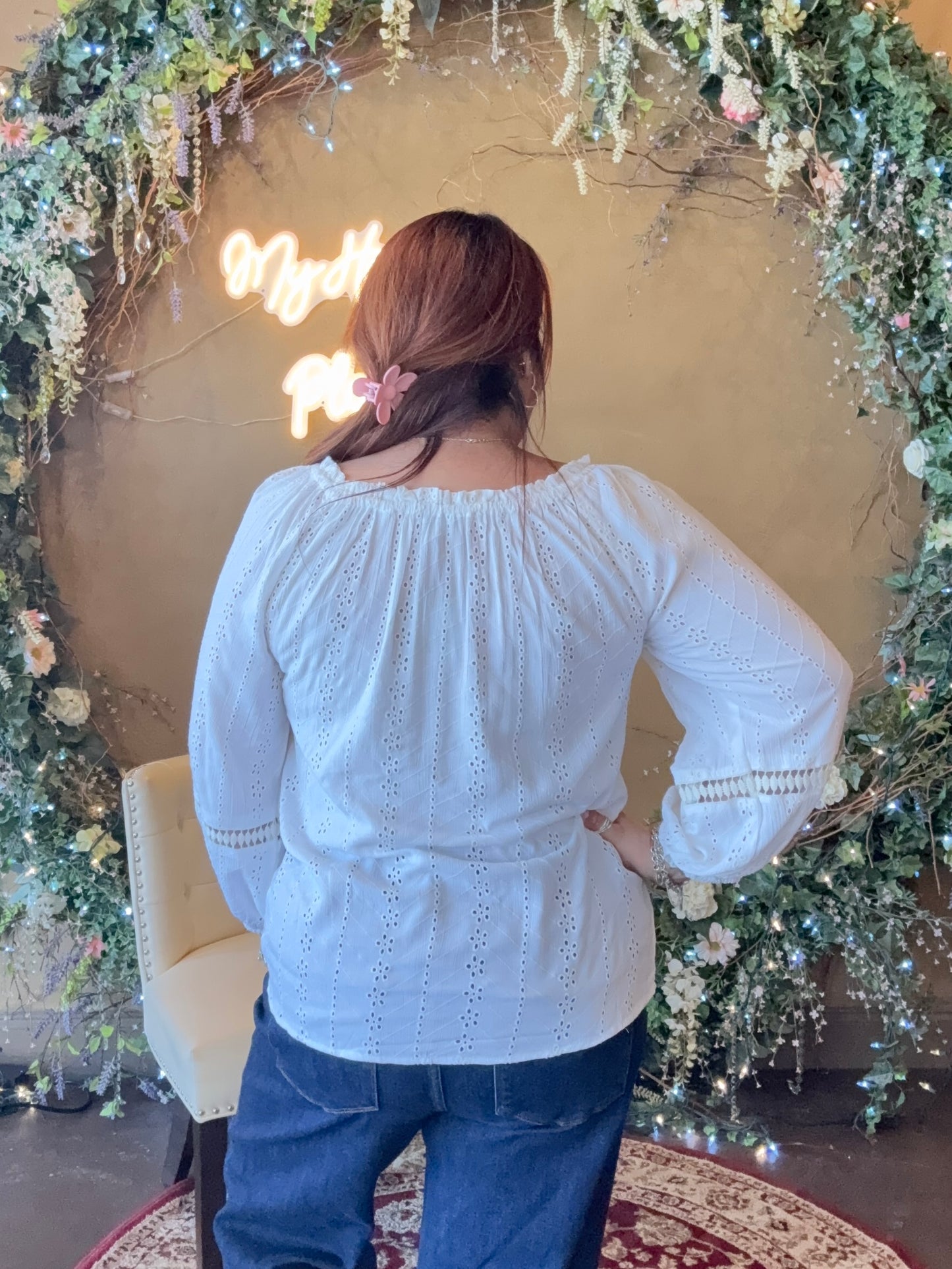 Eyelet Myself Bloom Blouse