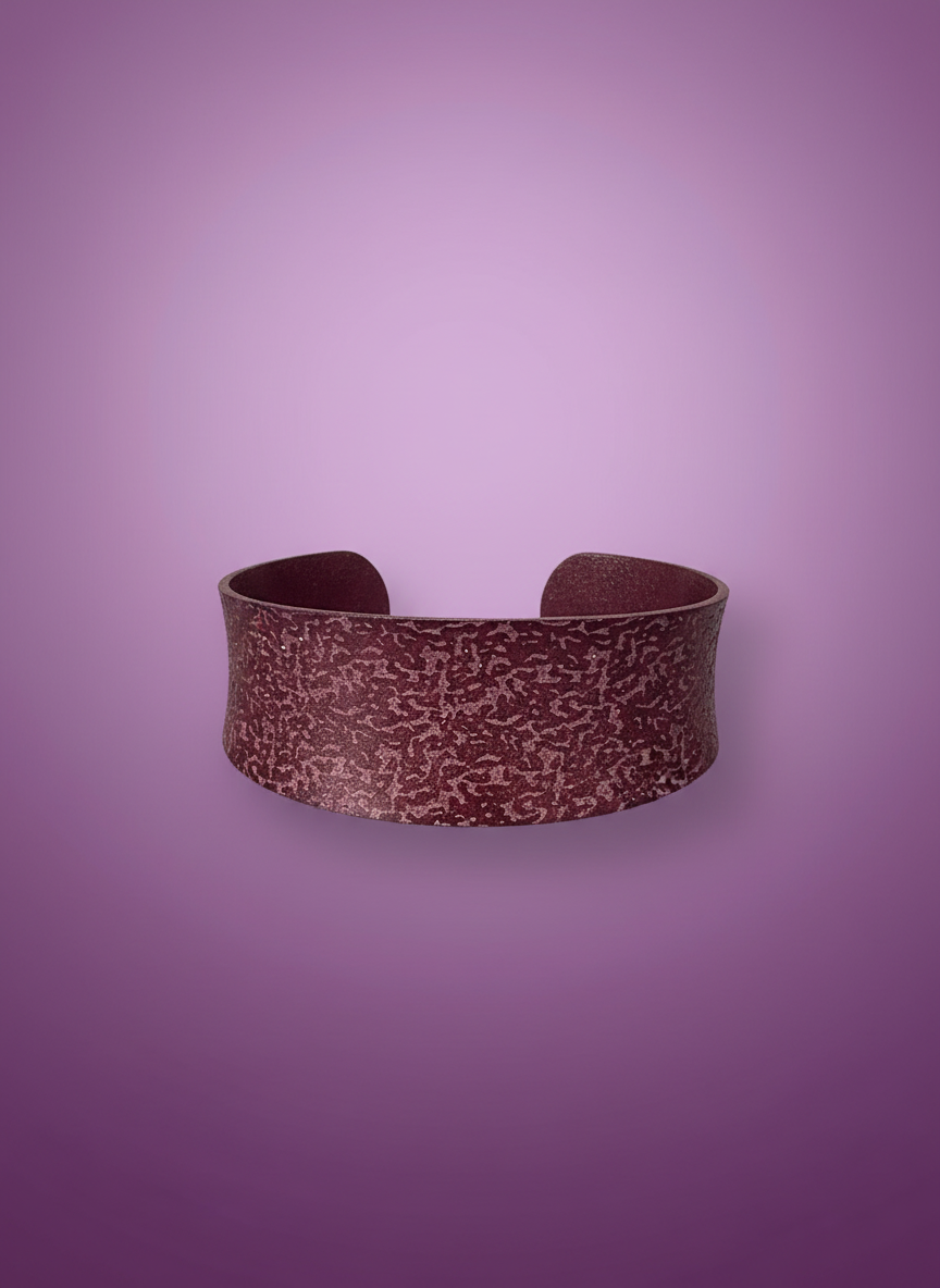 Copper Patina Bracelet - Red Marble