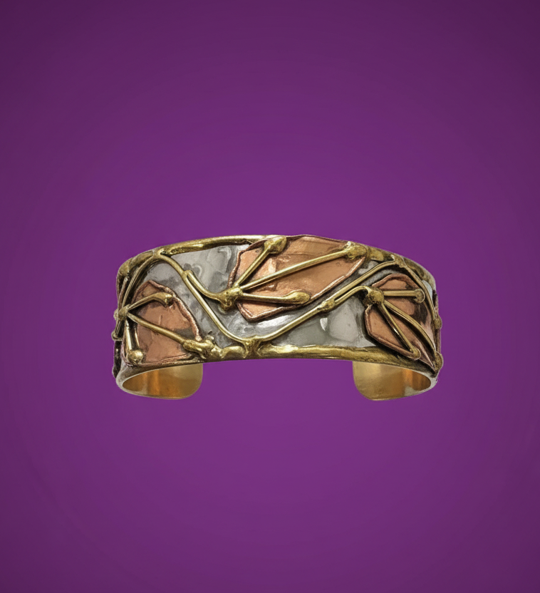 Copper Patina Bracelet - Leaf