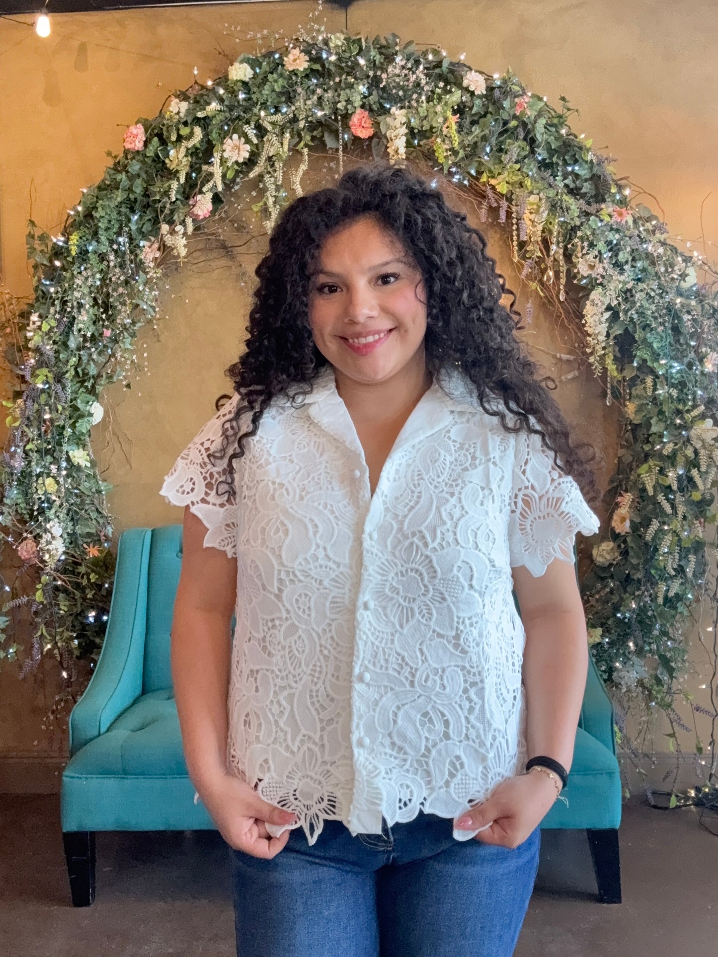 Flower Hour Eyelet Blouse