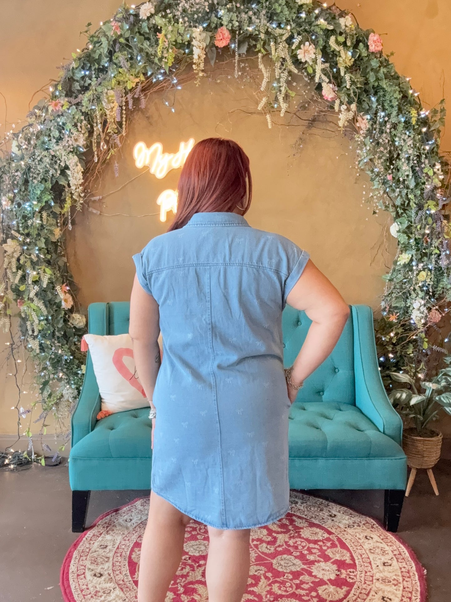 Bow Babe Denim Mini