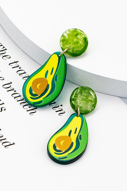 Acrylic Avocado Earrings