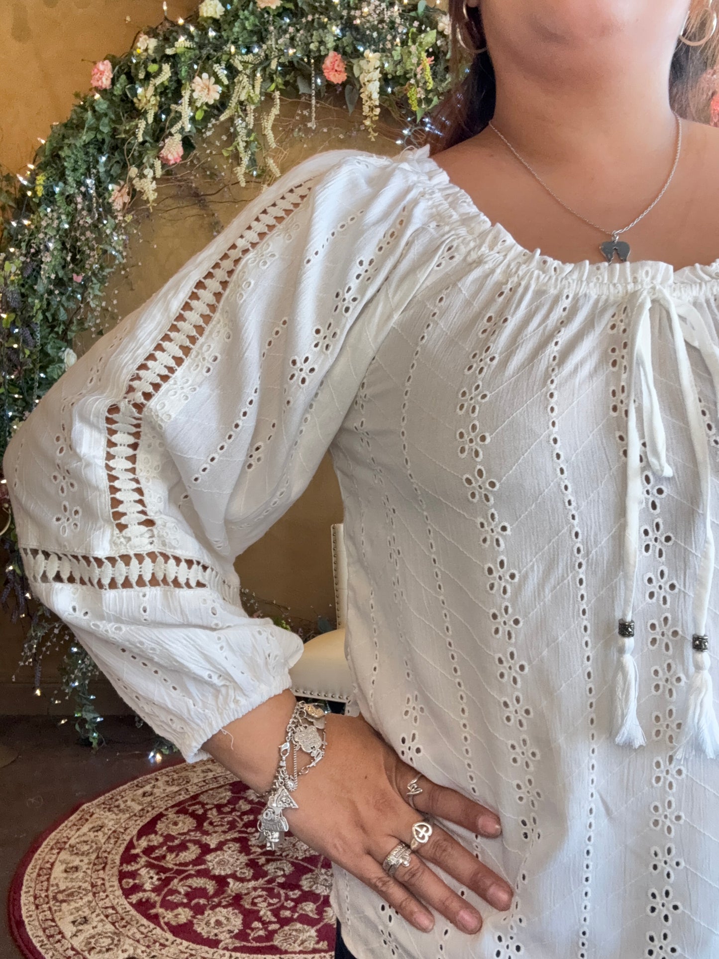 Eyelet Myself Bloom Blouse