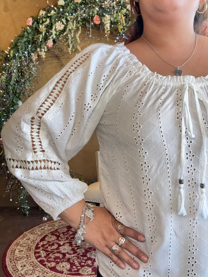 Eyelet Myself Bloom Blouse