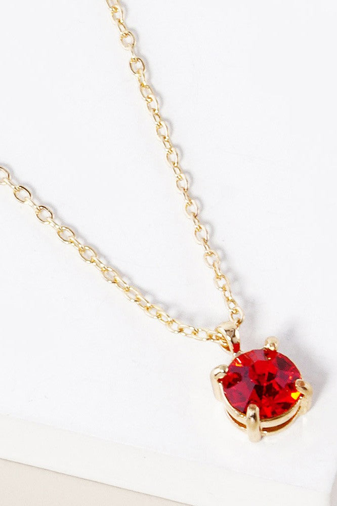 Birthstone Pendant Necklace