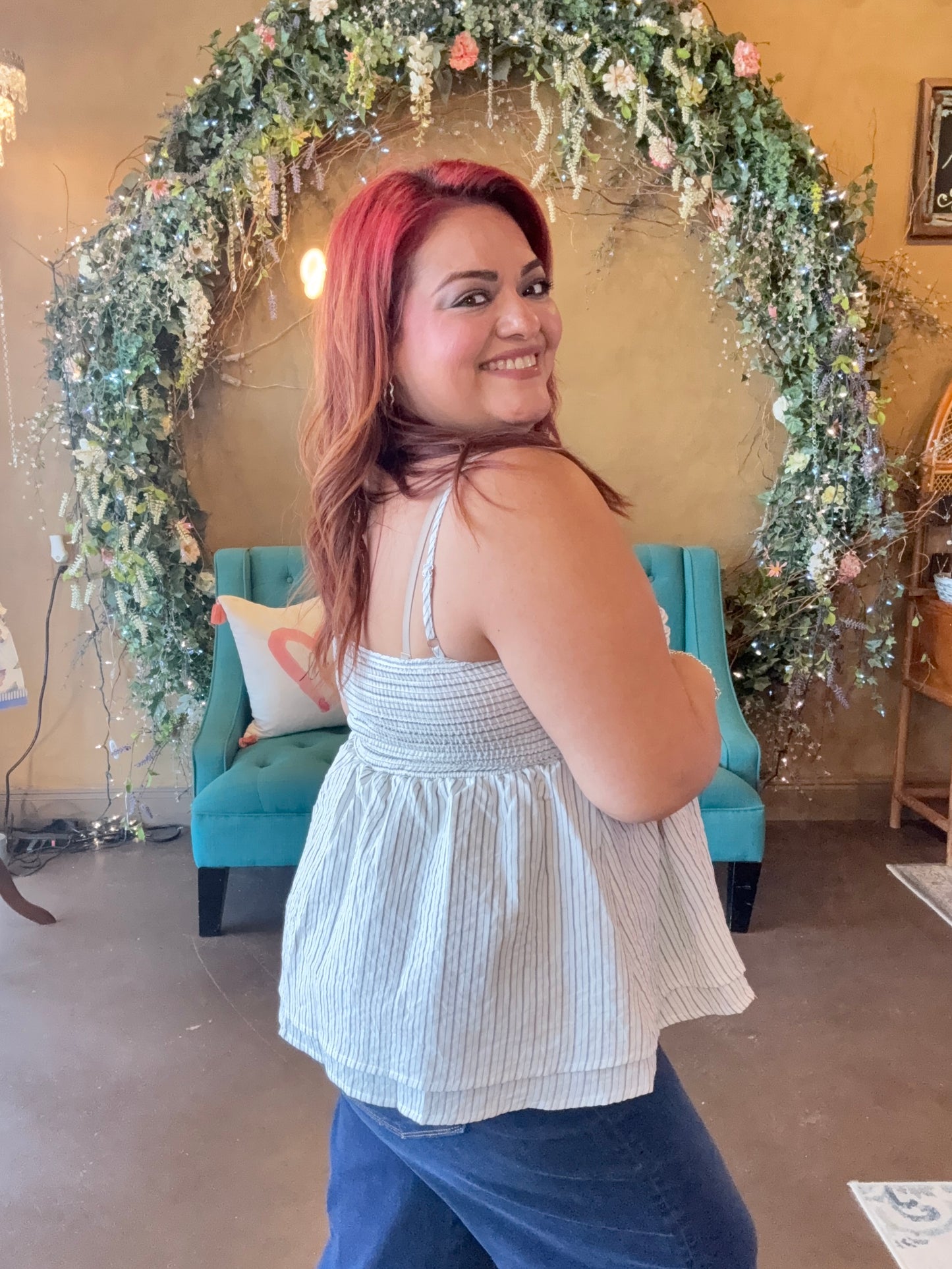 Seaside Sunday Peplum Top