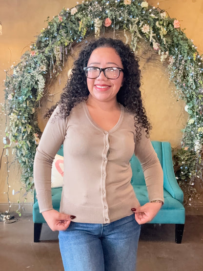 Soft Embrace Cardigan - Taupe