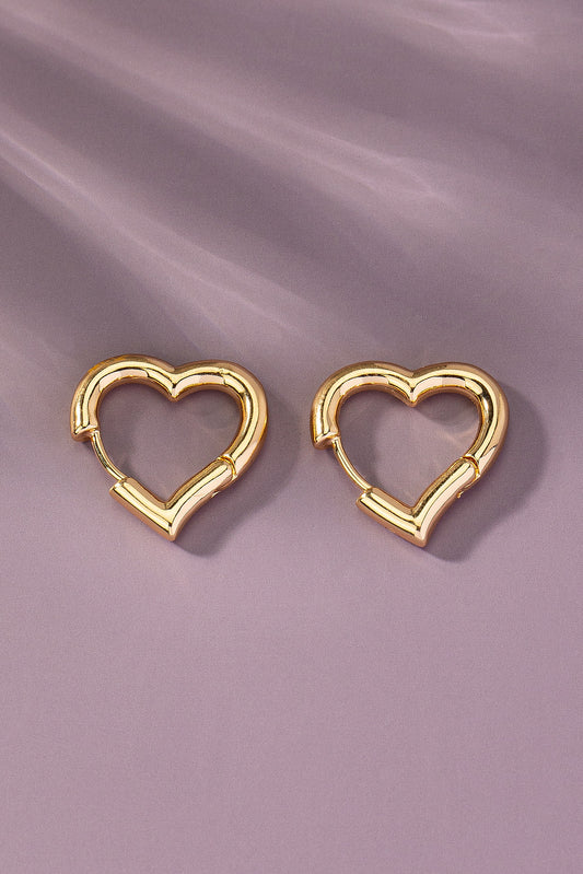 Heart Huggie Hoop Earrings