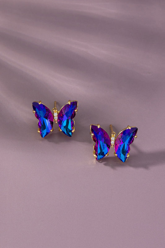 Borealis Butterfly Earrings - Purple