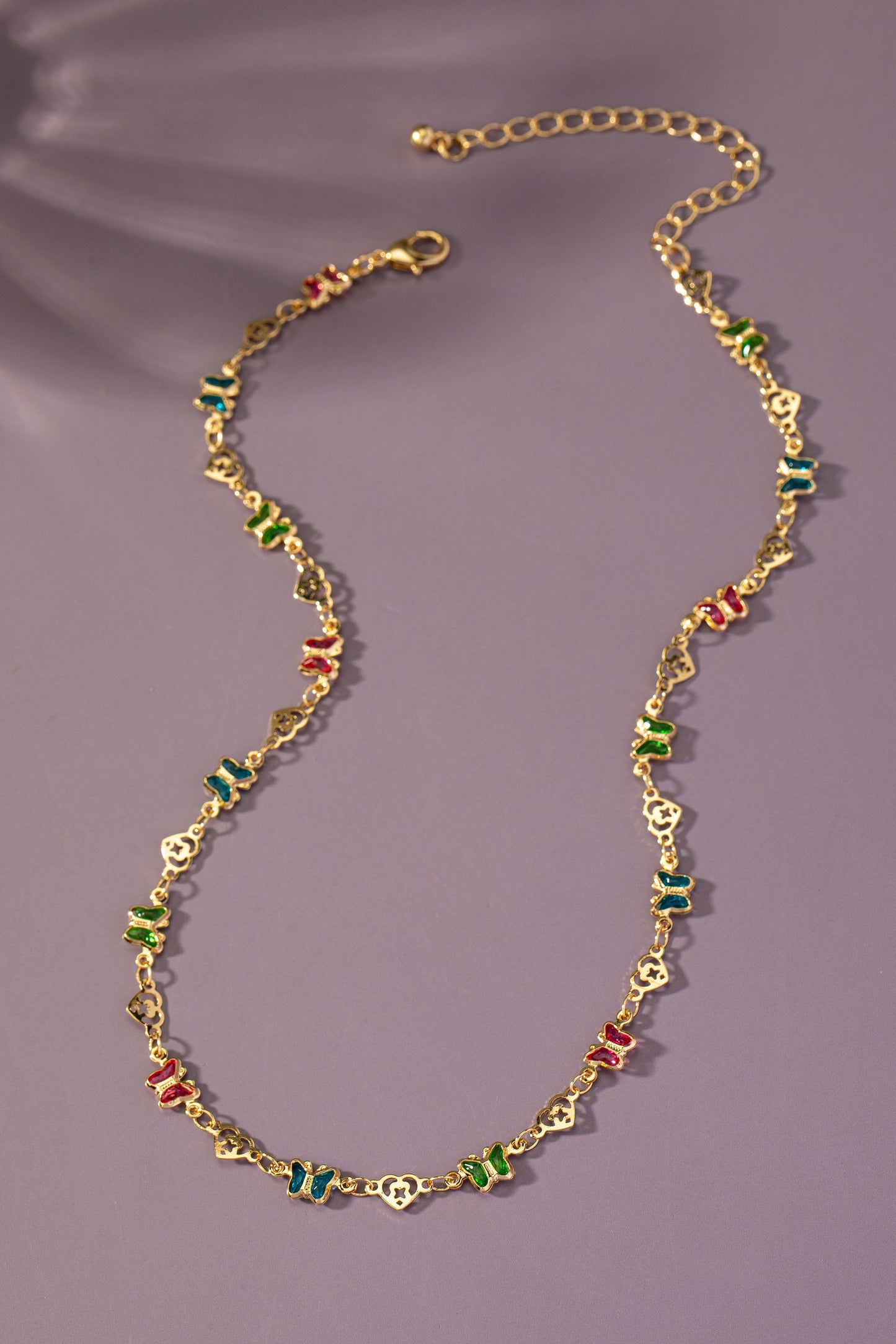 Multi-Color Butterfly Necklace