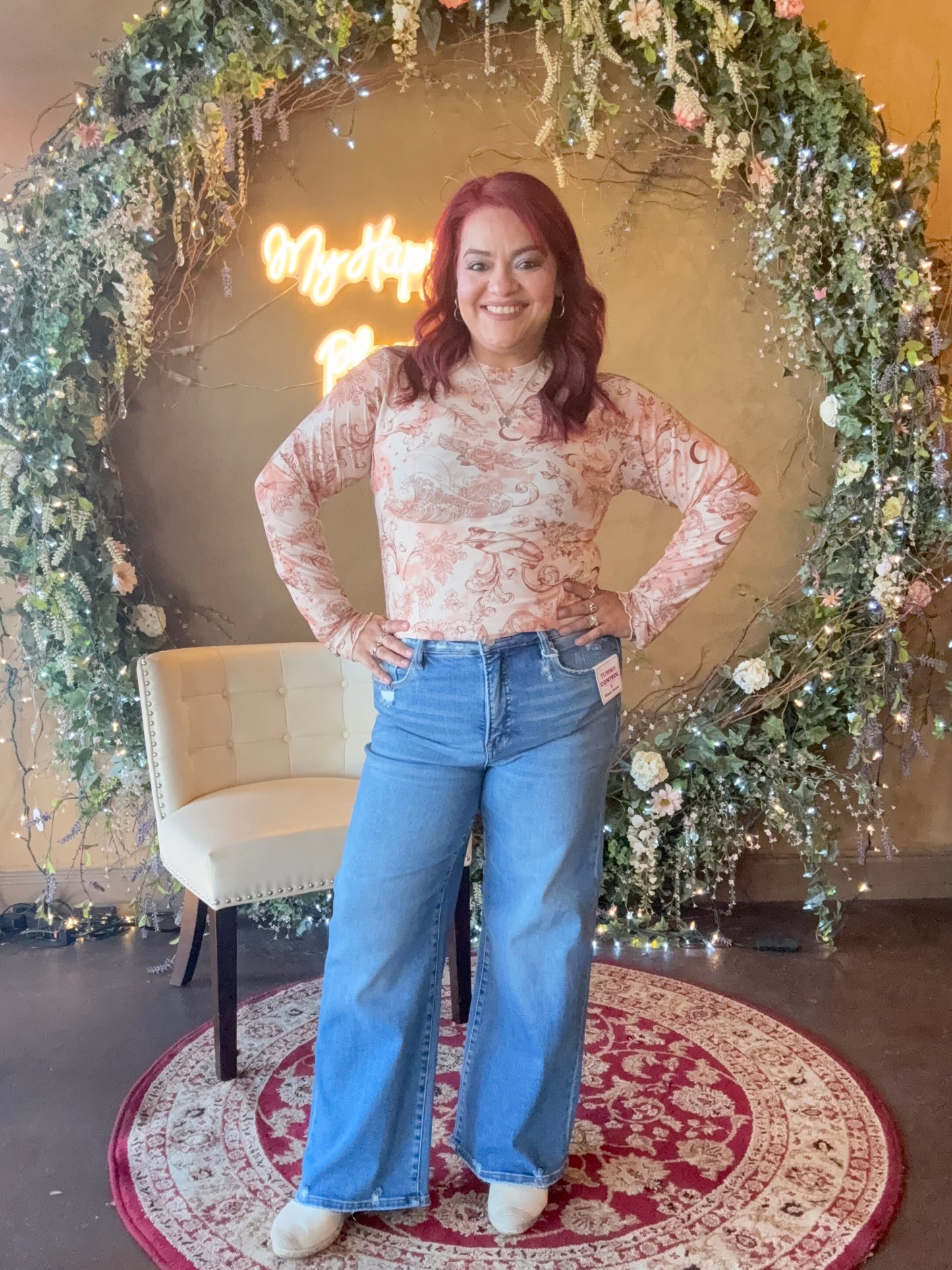 The Kinsley Tummy Control Wide Jeans - Medium