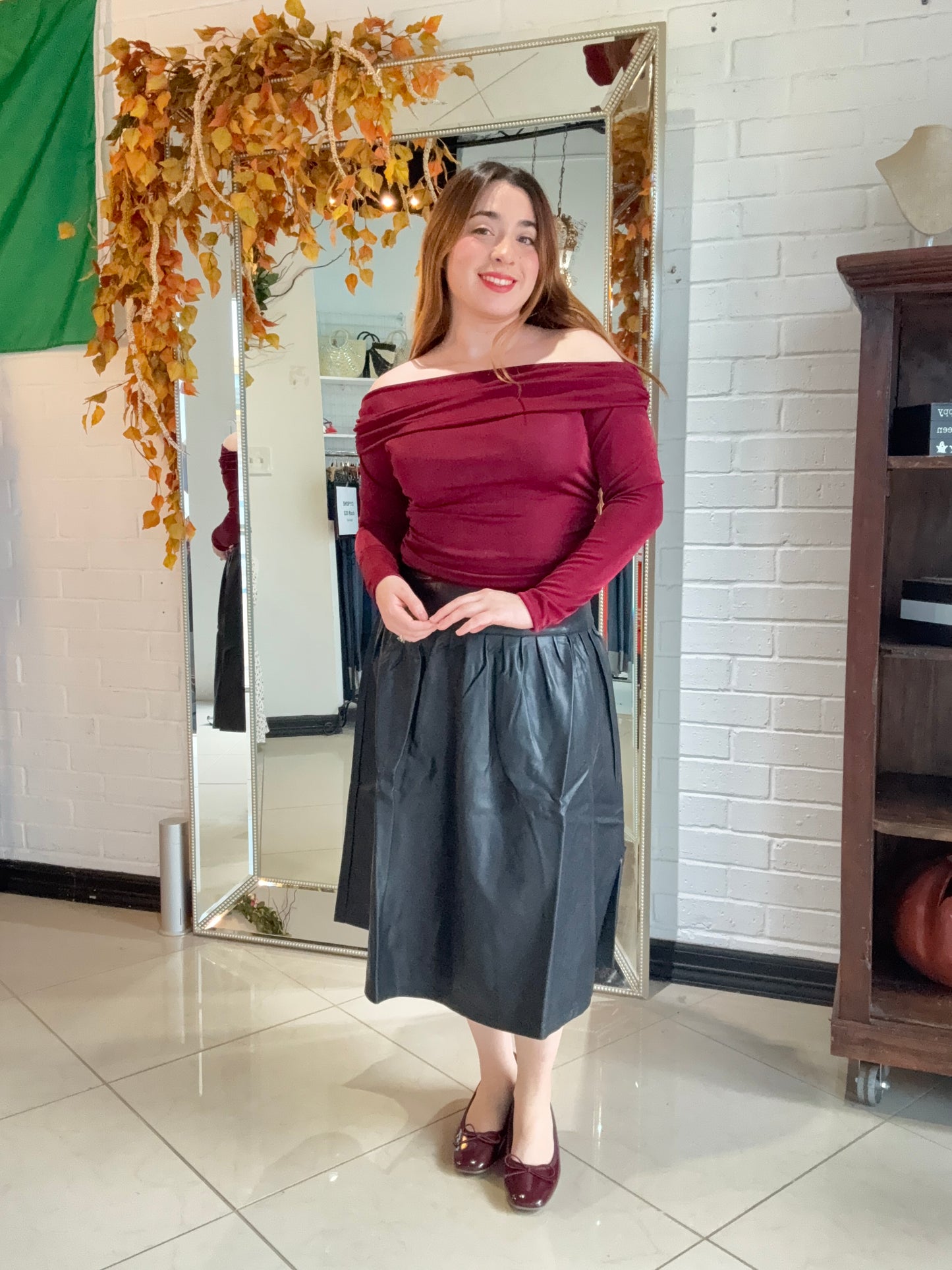Hot for Fall Midi Skirt