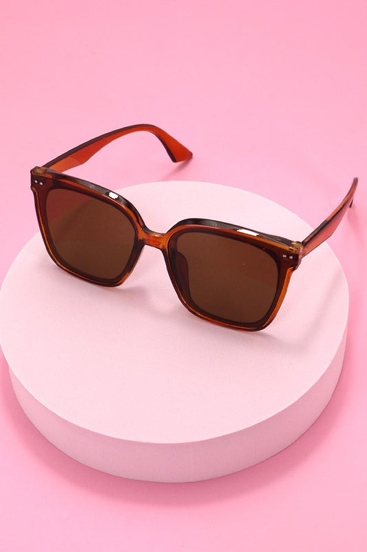 Square Cateye Sunglasses - Burnt Orange
