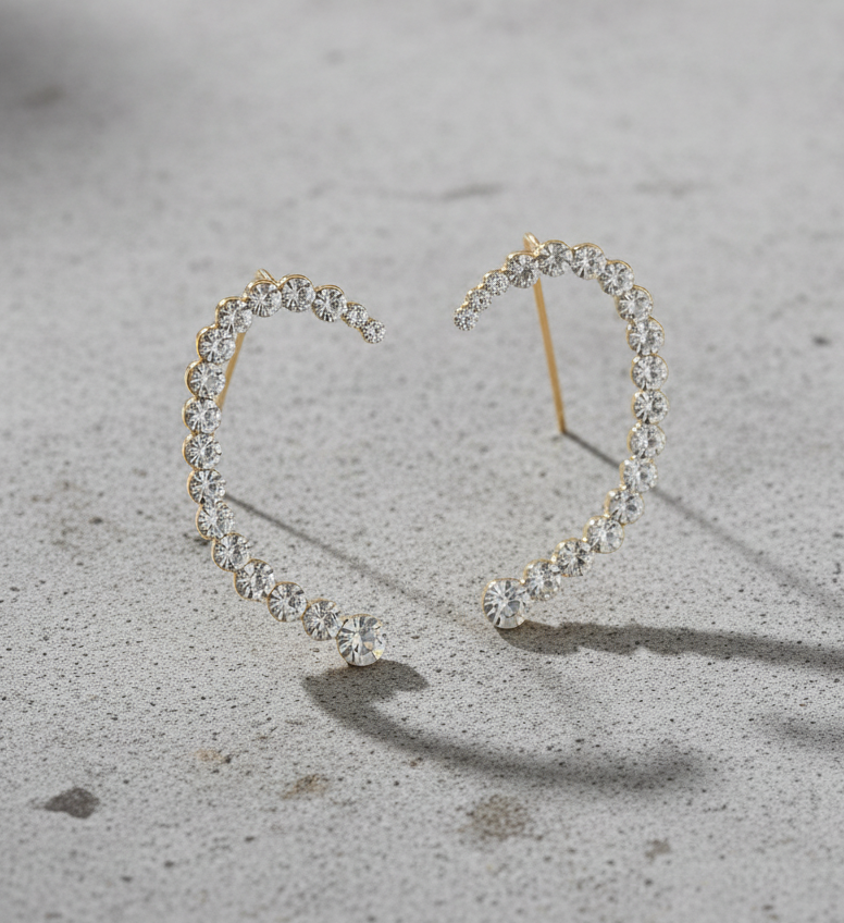 Rhinestone Ear Cuff Set