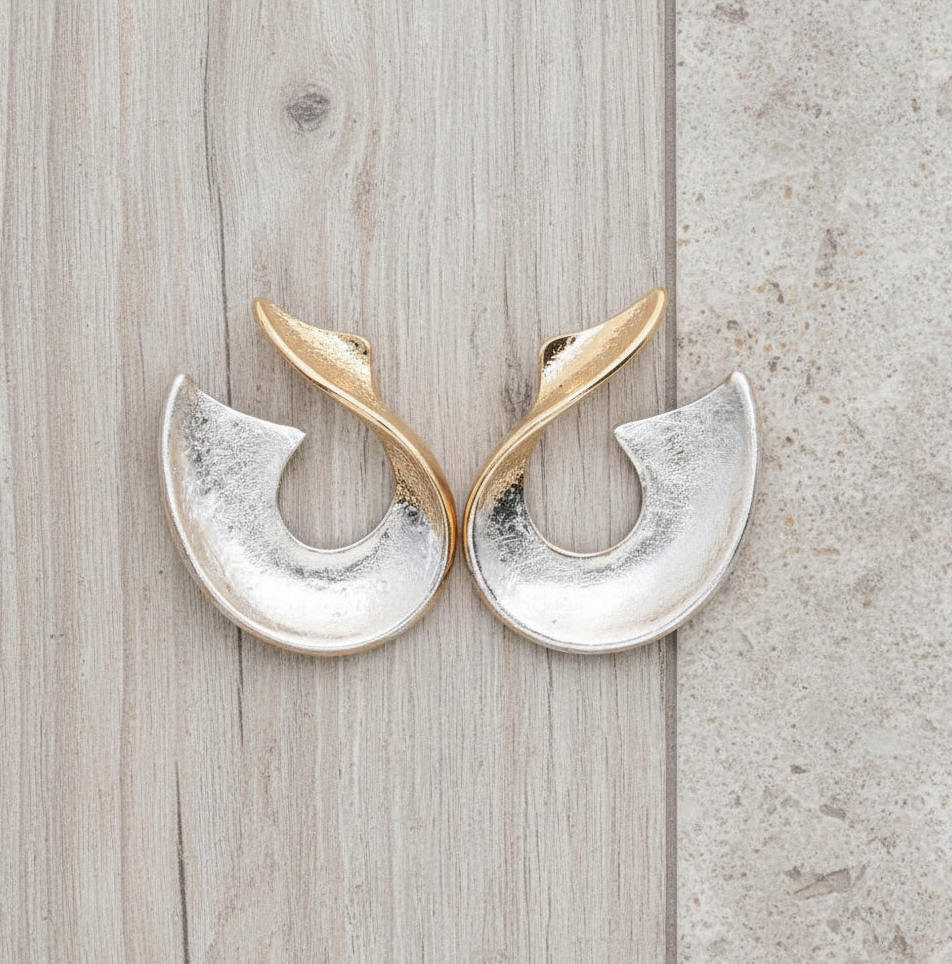 Two Tone Loop Earring