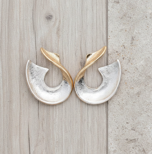 Two Tone Loop Earring
