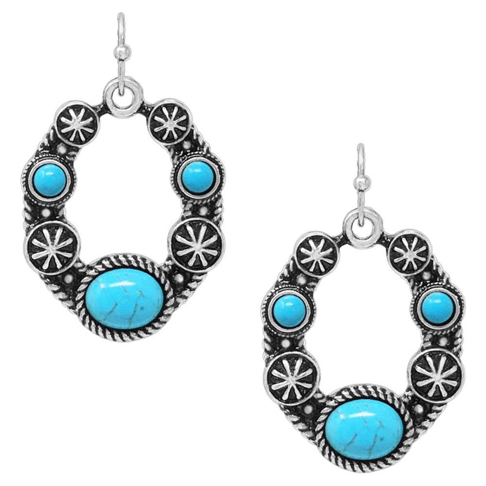 Western Horseshoe Stone Earring