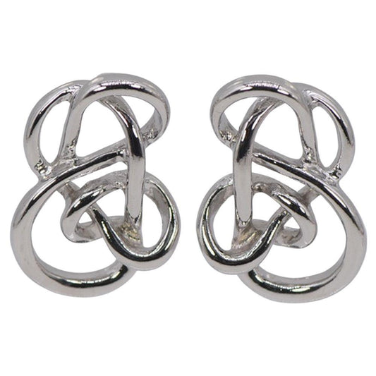 Metal Abstract Knot Stud Earring