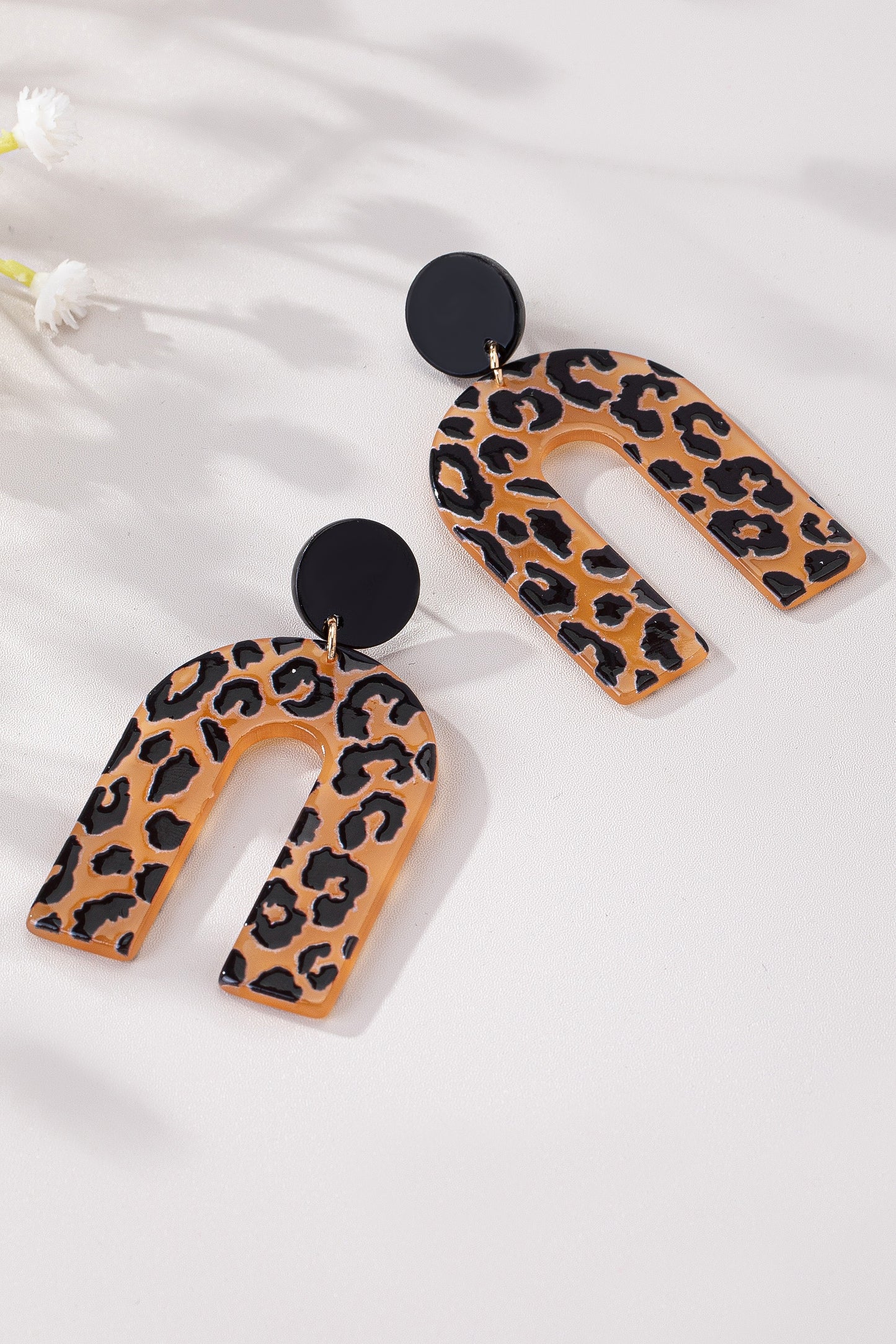 Leopard Acrylic Earrings