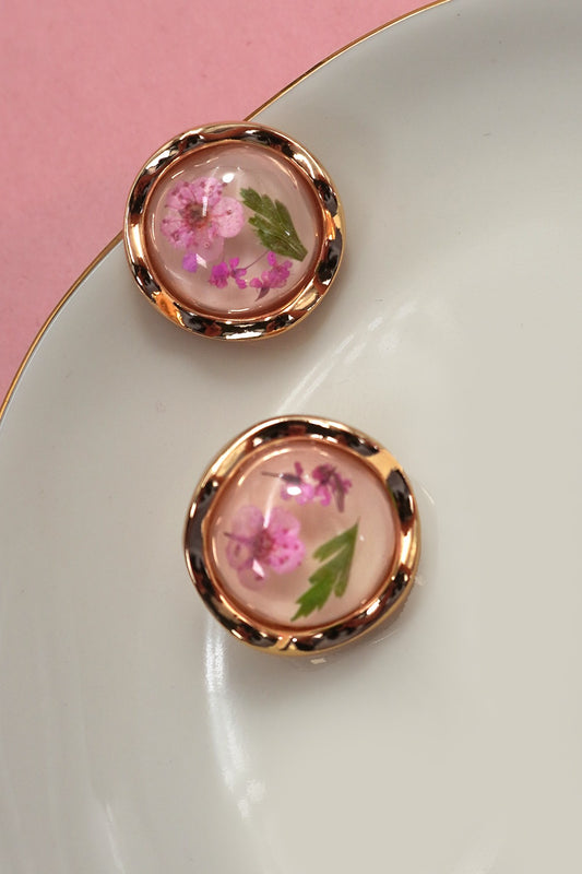 Pressed Floral Stud Earrings
