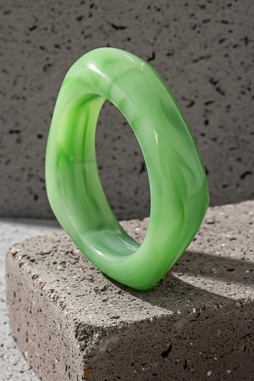 Chunky Marbelized Resin Bangle