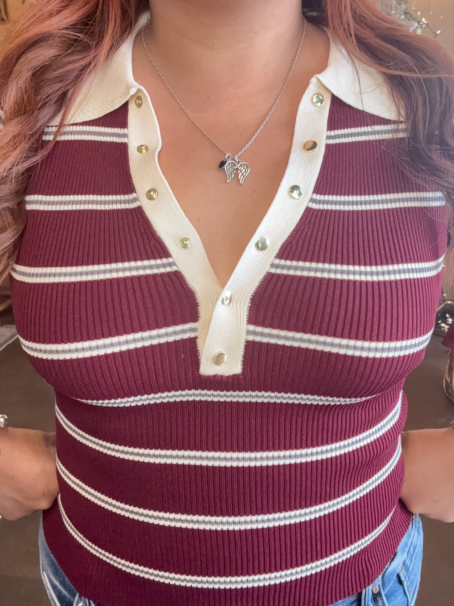 Closet Staple Top - Oxblood