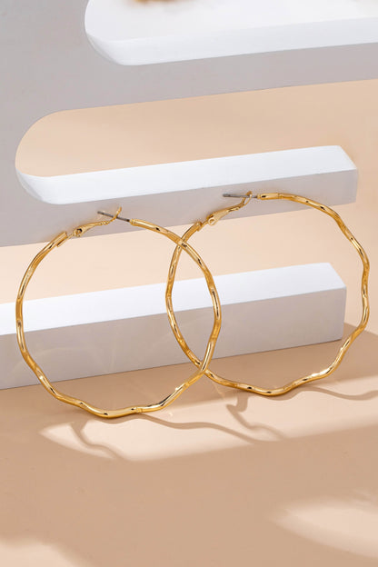 Oversized Wavy Hoop Earrings