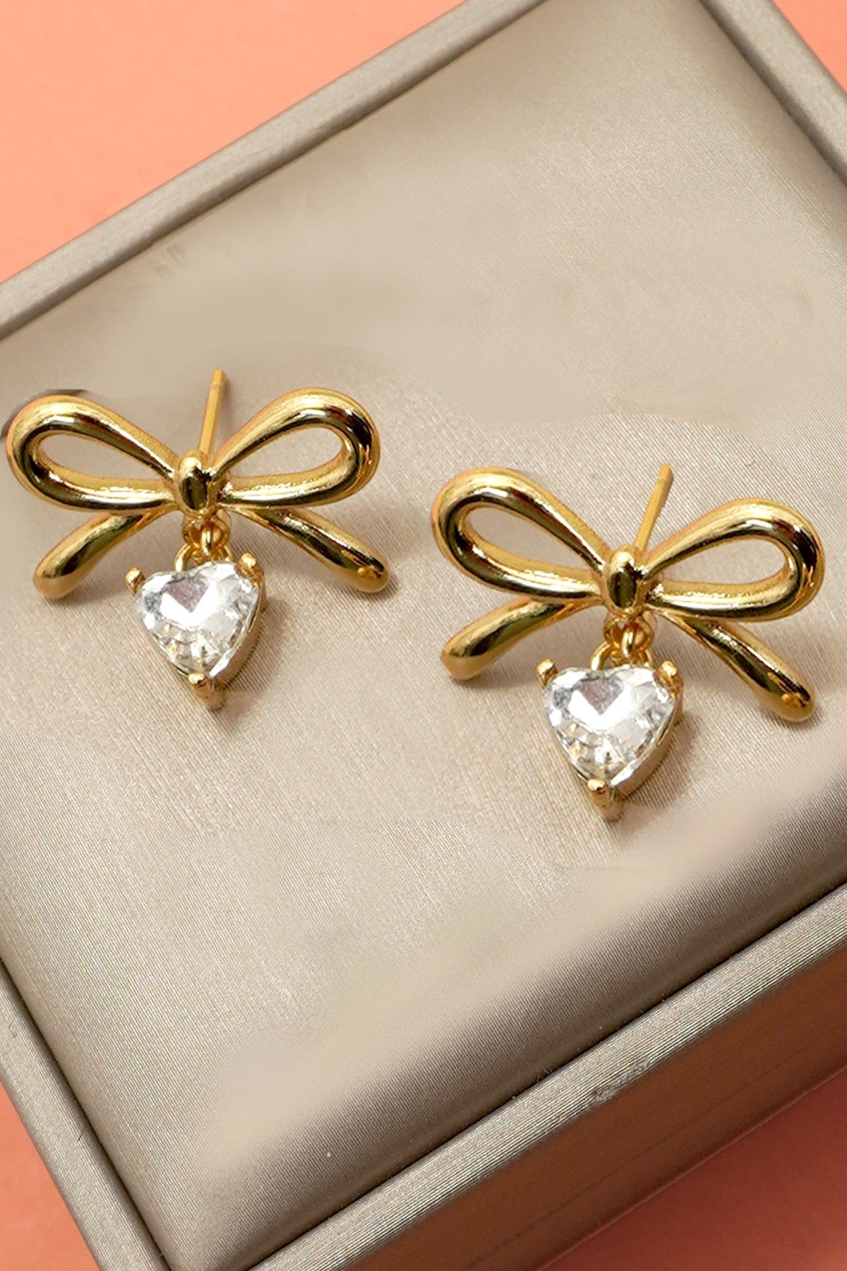 Heart & Bow Earrings