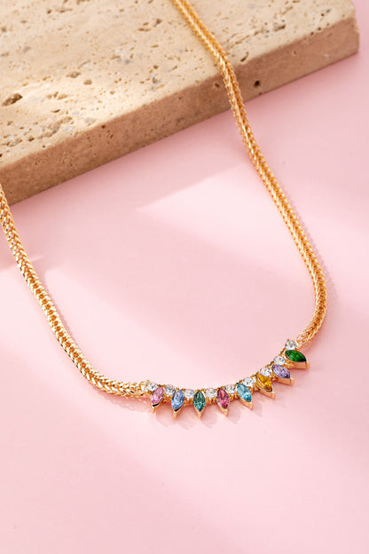 Rainbow Marquise Necklace