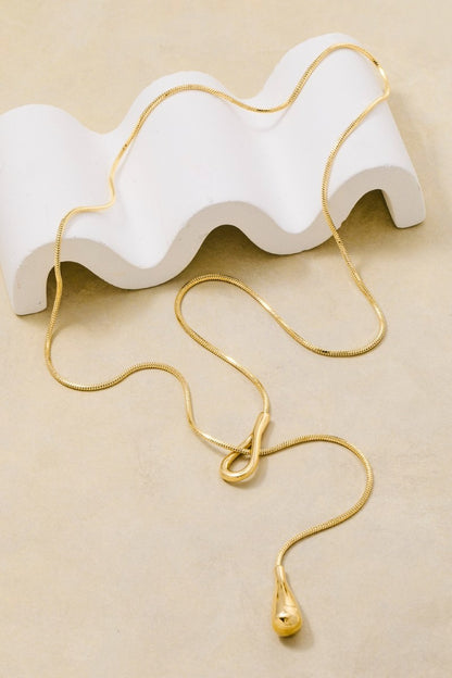 Looped Tear Pendant Necklace